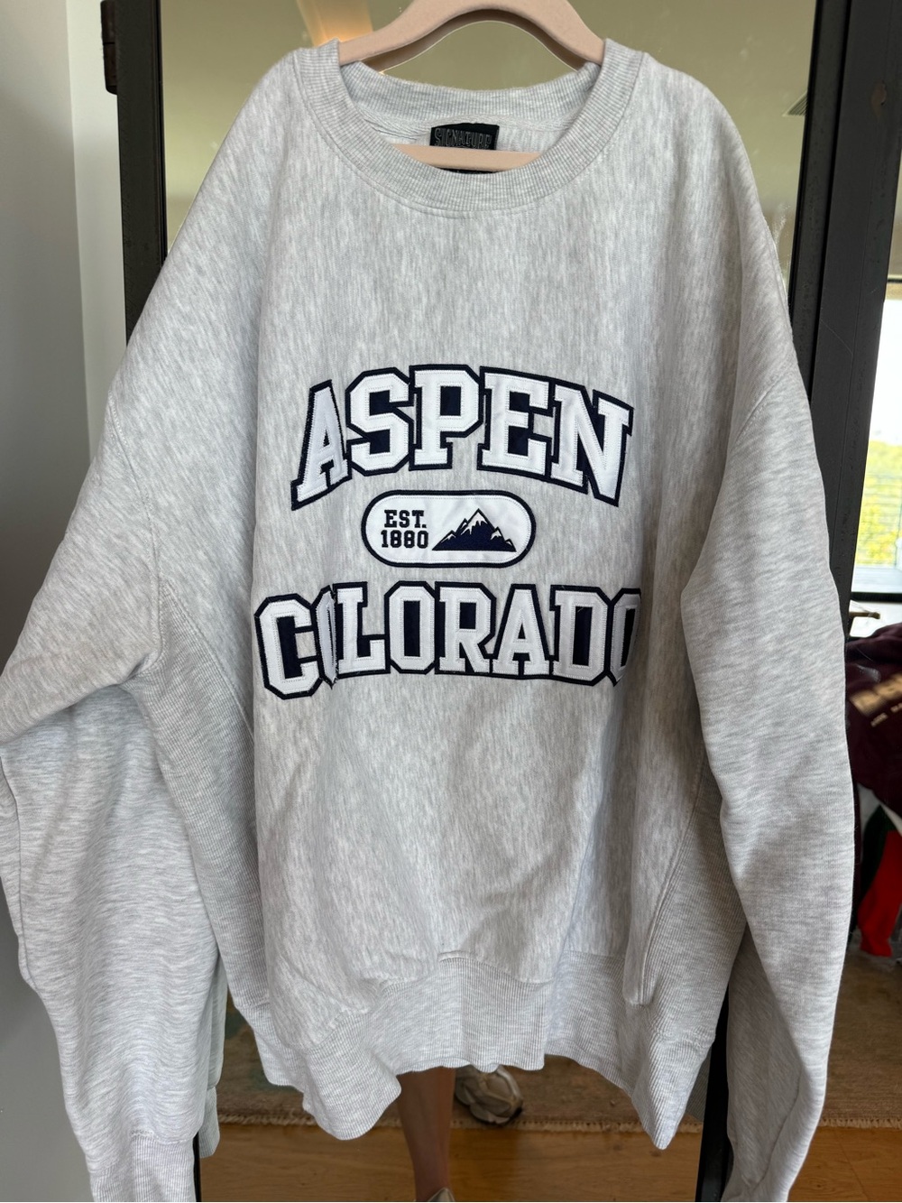 Aspen Colorado Crewneck Sweatshirt - Light Gray